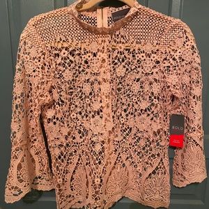 pink lace blouse